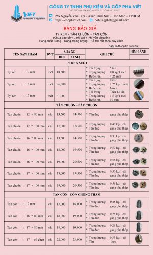 Các sản phẩm tại Cốp Pha Việt