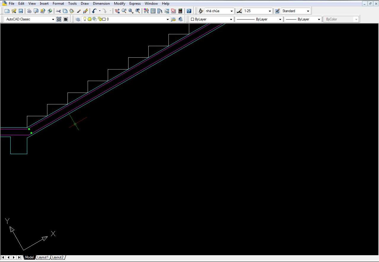 Lệnh xoay trục tọa độ trong cad