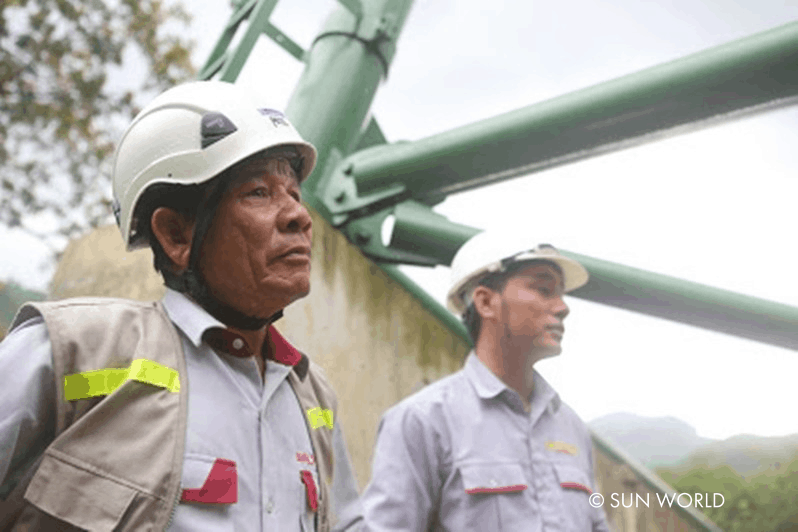 Chú Trần Tịnh, một thợ cơ khí trong đoàn thi công xây dựng cáp treo Fansipan.